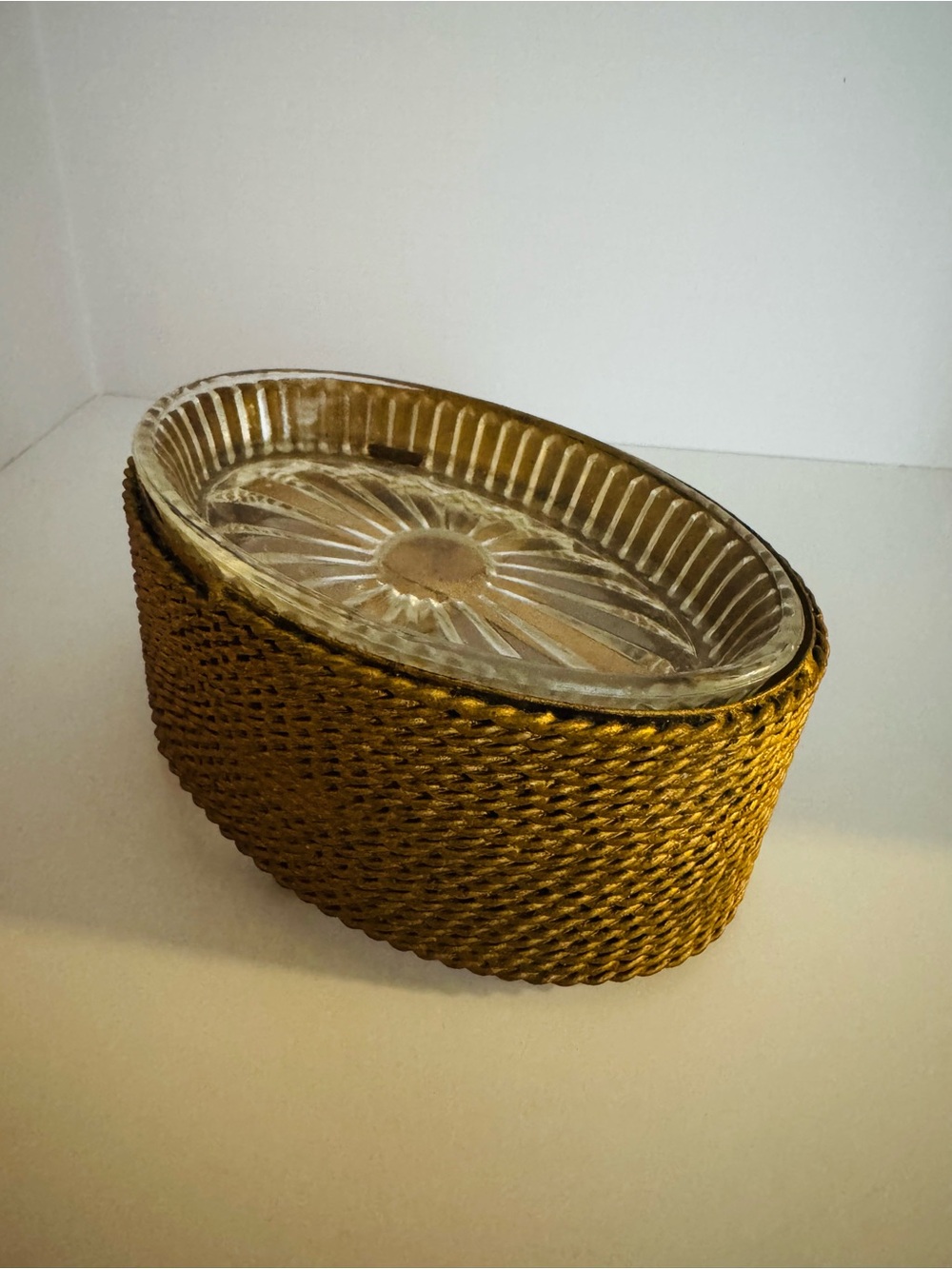 TWISTED ROPE SOAP DISH TRINKET DISH REGENCY Grandmillenial BATH OR BEDROOM